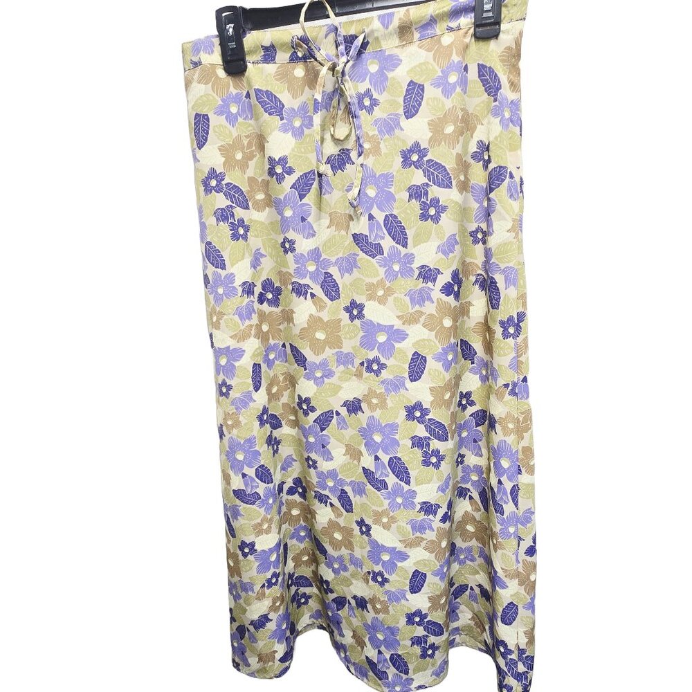 EXCELLENT CONDITION SAG HARBOR FLORAL TROPICAL PRINT POLYESTER SKIRT SIZE SMALL